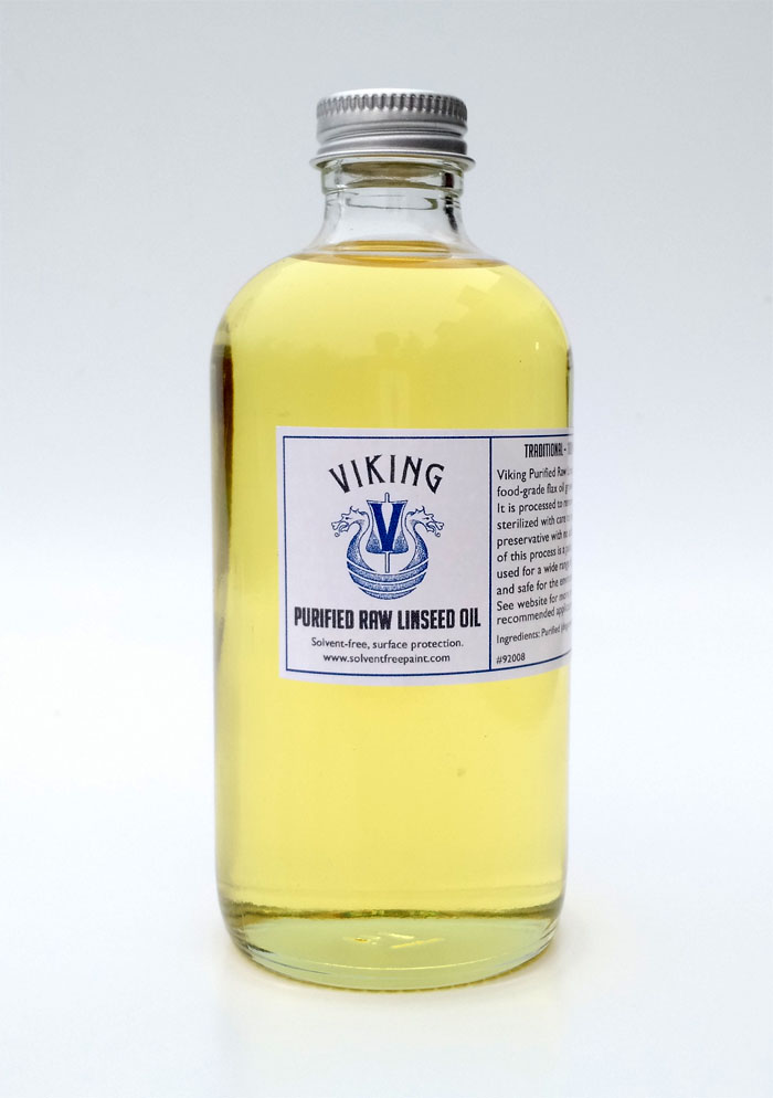 Linseed oil: purified Swedish oil for impregnation of wood